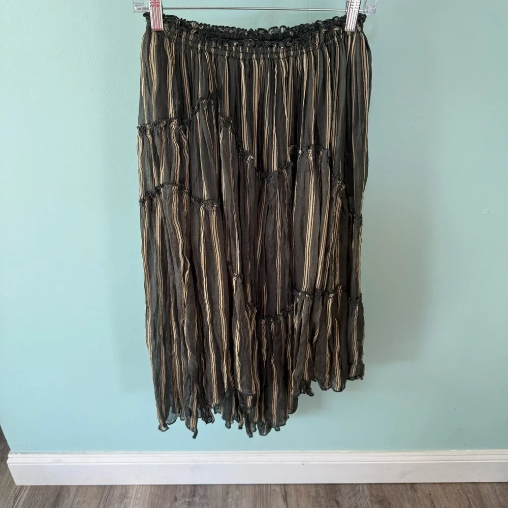 Free People One Ember Printed Midi Skirt With Pockets Size Extra Small - Picture 6 of 12